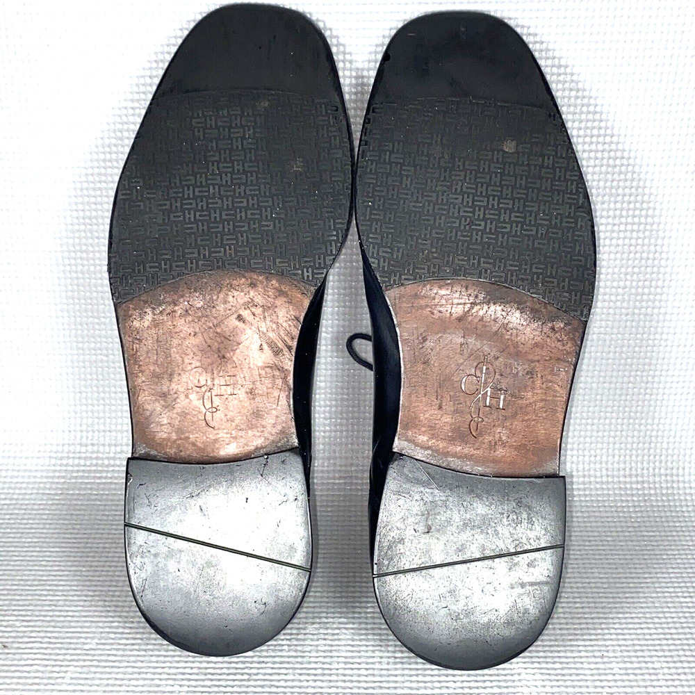 Cole Haan Oxford Black Leather Square Toe Stitched Lace Up Dress Men's 10 1/2 M - Picture 5 of 9